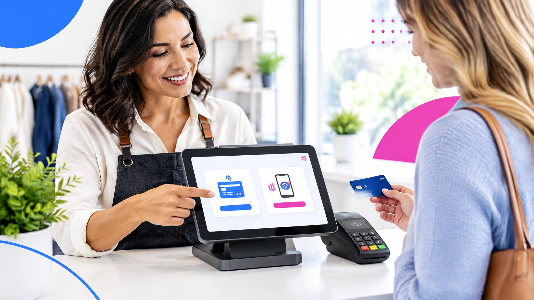 customer paying with credit card